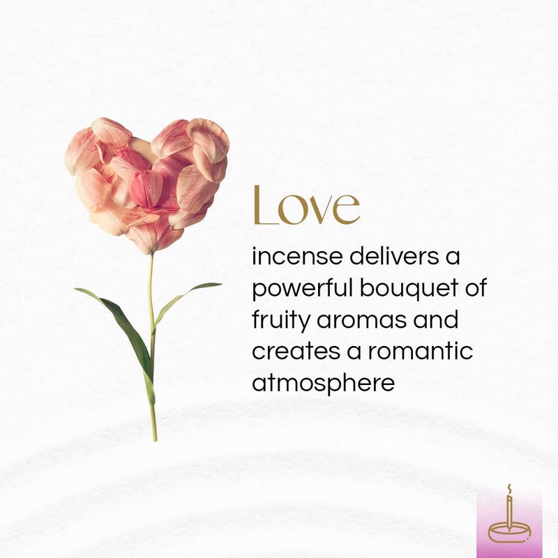 Gonesh - Extra Rich Scented Incense Sticks - Non-Toxic 10â€ Slow Burn Aromatic Sticks - Love - 100 Pack - Image 2